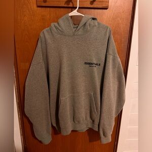 Essentials Heather Gray Men's Hoodie